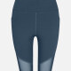 Women's Sporty High Waist Sheer Mesh Plain Short Legging Dark Slate Gray Clothing Wholesale Market -LIUHUA