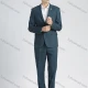 Wholesale Men's Formal Plain Single Breasted Pockets Lapel Slim Fit Blazer & Trousers 2 Piece Sets Dark Slate Gray Clothing Wholesale Market Liuhua