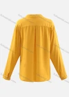 Wholesale Women's Mock Neck Long Sleeve Haft Button Patch Pocket High Low Hem Solid Shirt - Liuhuamall