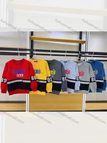 Wholesale Boys Round Neck Number Sleeves Letter Print Sweatshirt, LIUHUA CLOTHING WHOLESALE