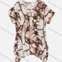 Wholesale Women's Summer Floral Print Round Neck Drop Shoulder Short Sleeve Top preview