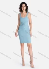 Wholesale Women's Fashion V Neck Sleeveless Tie Front Plain Dress - Liuhuamall