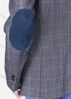 Wholesale Men's Plaid Buttons Pockets Patchwork Slim Fit Blazer - Liuhuamall