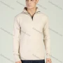Wholesale Men's Plain Knitting High Neck Quarter Zip Long Sleeve Sweater Jacket preview