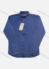 Wholesale Men's Casual Collared Long Sleeve Plain Button Down Denim Shirt - Liuhuamall