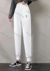 Wholesale Women's Sporty Heart Print Drawstring High Waist Ankle Length Sweatpant - Liuhuamall