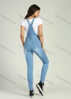 Wholesale Women's Casual Adjustable Strap Distressed Ripped Skinny Denim Overall - Liuhuamall