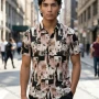 Wholesale Men's Slim Fit Abstract Print Short Sleeve Shirt | Wholesale Casual Shirt In Stock 2026 preview