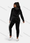 Wholesale Women's Sport Striped Hooded Long Sleeve Crop Top & Pant Sets - Liuhuamall