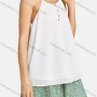 Wholesale Women's Square Neck Sleeveless Button Cami Without Shorts preview