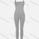 Wholesale Women's Sexy U Neck Spaghetti Strap Plain Ribbed Skinny Fit Jumpsuit 10# Clothing Wholesale Market Liuhua