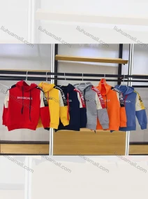 Wholesale Boys Splicing Striped Sleeves Letters Print Hoodies, LIUHUA CLOTHING WHOLESALE