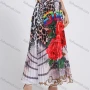 Wholesale Women's Fashion Leopard Letter Floral Graphic Pleated Elastic Waist Maxi Skirt preview