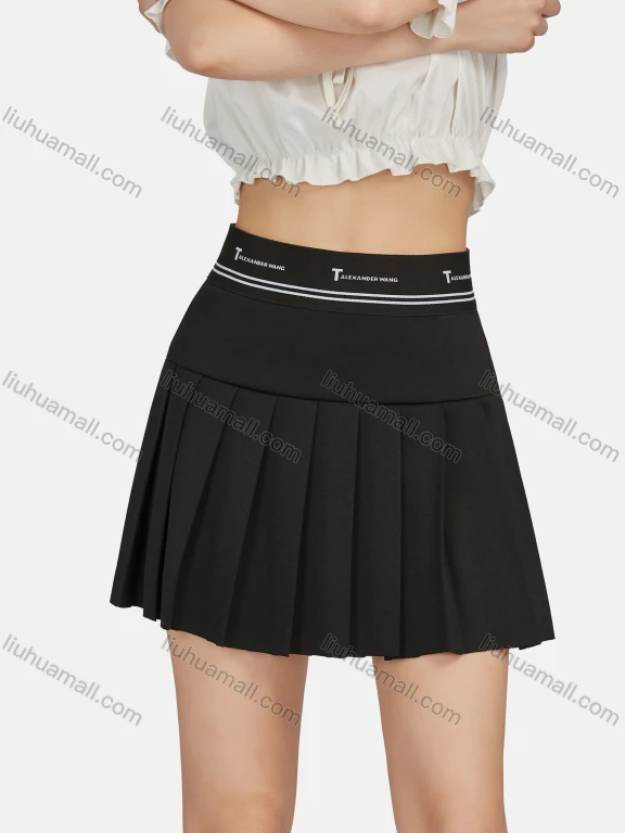 Wholesale Women's Casual High Waist Mini Pleated Skirt 2301#