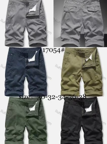 Wholesale Men's Casual Plain Patch Pocket Button Closure Shorts 17054#, LIUHUA CLOTHING WHOLESALE