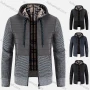 Wholesale Men's Casual Hooded Zip Long Sleeve Colorblock Jacket preview