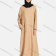 Wholesale Women's Vintage Islamic Muslim Long Sleeve Pockets Abaya Dress 1247# Khaki Guangzhou Clothing Wholesale Market & Suppliers -LIUHUAMALL