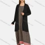 Wholesale Women's Round Neck Sleeveless Argyle Folkloric Print Maxi Dress Without Cardigan preview
