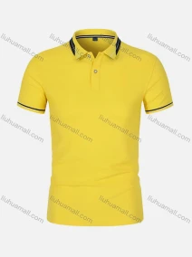 Wholesale Men's Casual Short Sleeve Button Front Contrast Polo Shirts, LIUHUA CLOTHING WHOLESALE