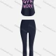 Wholesale Women's Sporty Breathable Quick Dry Letter Tank Top & High Waist Leggings 2 Piece Yoga Workout Outfits 1009#&1014# 2# Clothing Wholesale Market Liuhua