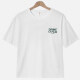 Men's Casual Round Neck Short Sleeve Plain Letter Label T-shirts T03# White Clothing Wholesale Market -LIUHUA