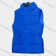 Wholesale Women's Casual Hooded Sleeveless Plain Button Closure Vest Puffer Jacket M02# Blue Clothing Wholesale Market Liuhua