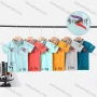 Wholesale Boy's Casual Letter Print Short Sleeve Modal Cotton Polo Shirt preview