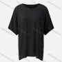 Wholesale Women's Casual Plain Crew Neck Half Sleeve Patch Pocket Oversized Tunic preview