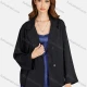 Wholesale Women's Casual Lapel Long Sleeve Double Breasted Blazer Suit Jacket 1246# Black Clothing Wholesale Market Liuhua