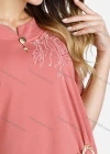 Wholesale Women's Casual Notch Neck Sequin Blouse & Floral Print Skirt Set - Liuhuamall
