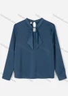 Wholesale Women's Causal V Neck Long Sleeve Rhinestone Plain Blouse - Liuhuamall