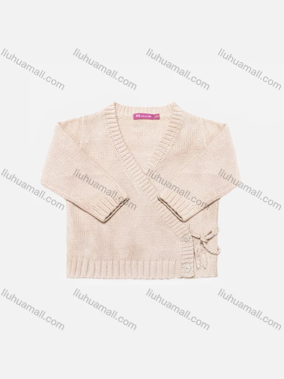 Wholesale Baby's Plain Wrap Plain Long Sleeve Long Sleeve Cute Sweater Cardigan