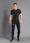 Wholesale Men's Athletic Workout Breathable Plain Quick Dry Fitness Short Sleeve T-shirt JS12009# - Liuhuamall