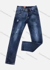 Wholesale Boys Casual Button Zipper Pockets Frayed Plain Jean 2882# - Liuhuamall
