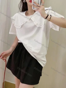 Wholesale Women's Casual Peter Pan Collar Short Sleeve Blouse Y611#, LIUHUA CLOTHING WHOLESALE