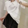 Wholesale Women's Casual Peter Pan Collar Short Sleeve Blouse Y611# preview