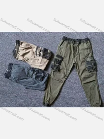 Wholesale Men's Casual Plain & Camouflage Elastic Waist Drawstring Multiple Pockets Jogger, LIUHUA CLOTHING WHOLESALE