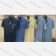 Wholesale Men's Casual Short Sleeve Button Front Patchwork Distressed Polo Shirts Black Clothing Wholesale Market Liuhua