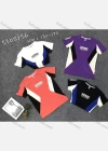 Wholesale Boys Colorblock Round Neck Short Sleeve Letter Graphic Tee - Liuhuamall