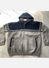 Wholesale Men's Casual Colorblock Striped Long Sleeve Zipper Drawstring Hooded Thermal Jacket - Liuhuamall
