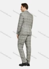 Wholesale Men's Fashion Lapel Plaid Print Single Breasted Pockets Blazer & Pants 2 Piece Suit Sets - Liuhuamall