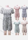 Wholesale Women's Casual Boat Neck Short Sleeve Floral Print Top & Shorts Set - Liuhuamall