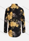 Wholesale Women's Vintage Long Sleeve Floral Pattern Collared Button Down Shirt 23069# - Liuhuamall