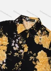 Wholesale Women's Vintage Long Sleeve Floral Pattern Collared Button Down Shirt 23069# - Liuhuamall