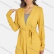 Wholesale Women's Casual Plain Long Sleeve Lace Cardigan Yellow Clothing Wholesale Market Liuhua