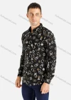 Wholesale Men's Casual Allover Geometric Print Button Down Shirt - Liuhuamall