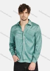 Wholesale Men's Fashion Leopard Print Jacquard Long Sleeve Button Down Shirt LH14# - Liuhuamall