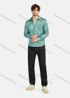 Wholesale Men's Fashion Leopard Print Jacquard Long Sleeve Button Down Shirt LH14# - Liuhuamall