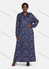 Wholesale Women's Vintage V Neck Long Sleeve Button Front Allover Floral Print Maxi Nightgown - Liuhuamall