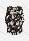 Wholesale Women's Casual Butterfly 3/4 Sleeve Lace Up Neck Abstract Print Tunic - Liuhuamall